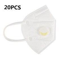 방독마스크 안면 마스크 FFP3 KN95 공기 밸브가 있는 얼굴 호흡기 미세먼지 입 안전 도매 직송, [08] White 20PCS
