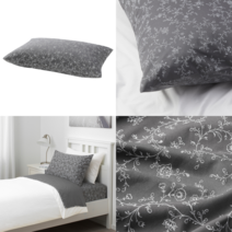 이케아 베개커버 KOPPARRANKA 코파랑카 베개커버 플로럴패턴 50x80 cm