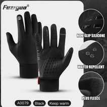 테니스장갑 테니스겨울장갑 야외 스포츠 가을 겨울 남자 - 따뜻하고 여자의 터치 스크린 자전거 차가운, 01 BLACK_01 M