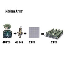 비행기모형 비행기프라모델 키즈 완구 24-48/Lot WW2 군사 그림 빌딩 블록 군인 도매 무작위 조합 생일 선물, 48pcs 15