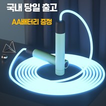 [당일출고 건전지 사은품] LED 줄넘기 광선 줄넘기 틱톡 줄넘기, 핑크