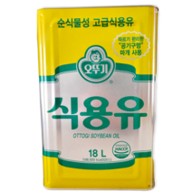 오뚜기 콩식용유 18리터 3개 업소용식용유 카놀라유 튀김유 대용량식용유, 18L
