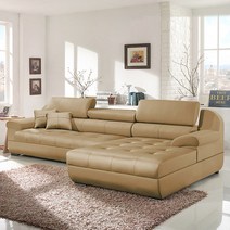 슬립스토아 로닌 라텍스 천연소가죽면피 카우치 소파, 카푸치노