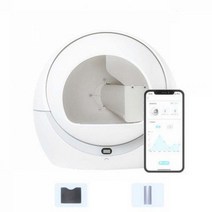 고양이 자동화장실 탈취 자동 청소 화장실 동봉 애완동물 트레이 배변 상자 스마트 앱 원격 모래 애완동물용품178053, With Wi-Fi