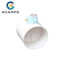 220V 12V 24V PVC 플라스틱 HAVC 전기 댐퍼 체크 밸브 환기 파이프 용 75/110/160/200mm 에어 덕트 볼륨 조절 밸브, 04 200mm, 01 220VAC, 04 200mm_01 220VAC