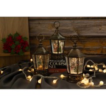 고풍스러운 따스한 감성 크리스마스 랜턴 워터볼 오르골 장식 카페, 산타(20116-1)