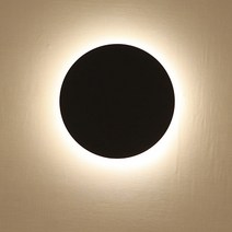 메리트조명 LED 코어 블랙 원형 간접 무드 심플 모던 벽등, 10W