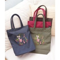 롤리롤랑 키플링 원단 자수 손가방 (5color) 고양이 자수 가방