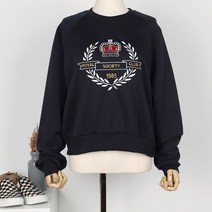 퍼니걸스 9824 기모 월계수 자수 나그랑 맨투맨 티셔츠 여성의류