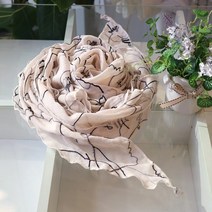 메리앤유 자수디테일 소프트면 롱삼각스카프