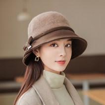 페도라 중절모 모자 용 캡 패션 울 페도라 모자 우아한 조절 가능한 가 년 579eEA3d4
