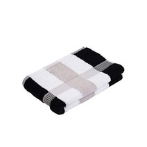 괴제 뉴욕 배스 타월 모카 70X140CM Gözze 428296, Black/White/Silver, 70 X 140 CM