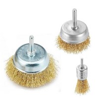 표면마감 녹제거 스틸브러쉬 3종 세트 청소용휠 보수