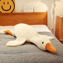 오리 인형 거위 동물 귀여운 큰 흰색 베개 플러시 장난감 포옹 잠자는 소녀 침대 클립 다리, 01