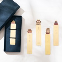 mc 골드 중국 고건축 금속 책갈피, A(책갈피+선물상자)