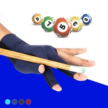 오픈형 왼손 오른손 당구장갑 검정 블루, 왼손 오픈, 하늘색