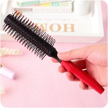 나선형 전문 플라스틱 둥근 브러시 Quiff 롤러 곱슬 머리 빗 헤어 스타일 마사지 드레싱 스타일링, [01] 1pc