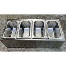 스테인리스 양념 통 냉장 업소용 김밥 식당 재료 상자, 2열 8칸 / 커버 O
