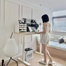 모션데스크 전동 3단 높낮이조절 스탠딩 컴퓨터 책상, 테이블 보드 크기 1.0x0.6 미터, 블랙테이블보드+화이트테이블프레임전동리프트테이블