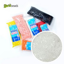 [사은품증정_칼라모양판5종세트증정]지니비즈(GENIBEADS) 리필용 싱글비즈_지니비즈 5000비즈, 클리어, 1개