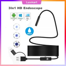 배관내시경카메라 배관탐지기 하수구카메라 내시경카메라 산업용 배관 하수구 누수탐지기 자동차 하수도 101517, 10m, 5.5mm Hard Cable