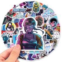 실험실 소모품 10/30/50Pcs Cyberpunk 하라주쿠 기술 스티커 방수 DIY 자전거 스케이트 보드 냉장고 수하물, 한개옵션1, 03 50PCS