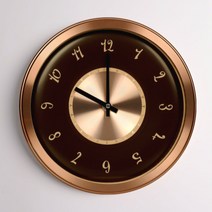 디클로 글린트휴 명품 디자인 무소음 벽시계 거실 인테리어 사무실 무타공, 스틸브라운