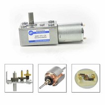 기어드 모터 DC 6V 12V 24V 기어 감속 2.8 4.7 8 14 210RPM 가역 웜 터보 금속 감속기 JGY370 DIY 액세서리 부품, 04 14RPM_02 12V