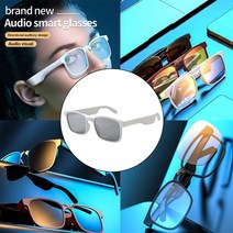 블루투스 스마트 안경 골전도 핸즈프리 오디오 안티 블루 라이트 렌즈 게임 회의 여행