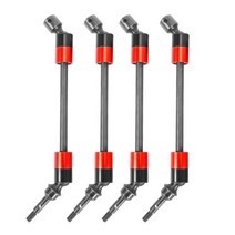 TRAXXAS 1/10 E-Revo Summit RC 자동차 액세서리에 대한 4pcs 스틸 CVD 유니버셜 조인트 드라이브 샤프트 차축 업그레이드 부품, 하나, 빨간색