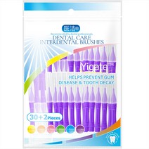 치간 브러쉬 교정 교정기 칫솔 0.4-1.5 부드러운 모피 32 개/가방, 06 1.2-1.5mm purple
