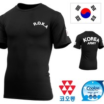 꾸나와곰신 국산 쿨론 ROKA 로카 반팔티 검정 기능성 로카티