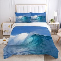 라클라우드침대 풍경 이불 커버 세트 240x220 200x200 침구 트윈 퀸 킹 더블 침대 시트 흰 구름, [07] 240x220 (50x75cm x2, [02] Landscape210215