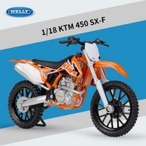 오토바이 1: 18 혼다 골드윙 모형 장식용 미니카 모델 다이캐스트 미니어처 1:18, KTM450SX-F오렌지