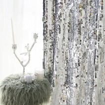 실버 빅 스팽글 커튼-세로231~270cm/핀 봉집스타일