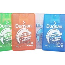 Durisan 무향 휴대용 손소독 물티슈 손세정제, 6개, 18ml