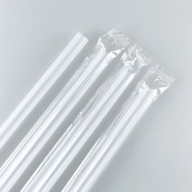 12mmx28cm 롱 버블티용 일자빨대 개별포장 50개입, 50개