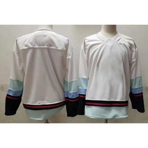 사용자 정의 하키 저지 미국 시애틀 아이스 이름 모든 번호 스티치 문자 크기, 5XL, Seattle White