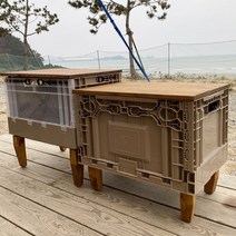폴딩박스 받침대 원목 다리 미니멀웍스 캠퍼필드 하이브로우 에어즈락, 센터홀 18cm - 1개