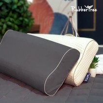 라버트리 감성베개 휴대용 캠핑베개 천연라텍스 차박 텐트 오가닉 베개 파우치제공, 진그레이