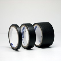 금성 검정종이테이프 흑마스킹테이프 12/16/50mm, 폭16mmx3개입