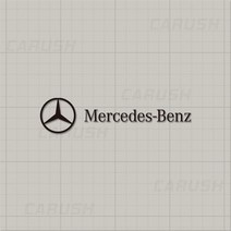 벤츠 로고 데칼 엠블럼 차량 오토바이 스티커, 09 벤츠, 대형, 레드