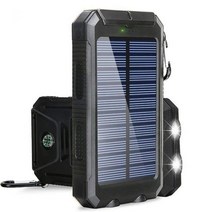 태양광충전기 태양열 휴대폰 휴대용 보조배터리 80000mah solar power 전지, 검은색