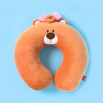 [돌앤돌스] 테디아일랜드 핑크앨리 목쿠션 넥쿠션 목베개 여행용목쿠션 캐릭터목쿠션