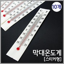 스티커 막대 온도계 10P 섭씨 화씨 실험 탐구 과학 교재 관찰 학습 도구 수업 실습 돌봄 방과후