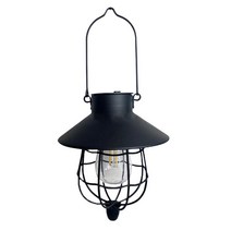 GHSHOP 매달려 태양 빛 Decorat LED 정원 빛 철 텅스텐 램프 따뜻한 흰색 야외 정원 베란다 뒤뜰 풍경, 철 유리 플라스틱, 검은색