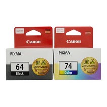 캐논 PG-64 CL-74 (검정 컬러) Economic Ink E569 정품잉크, 01.PG-64/CL-74 [검정/컬러] 세트, 1개