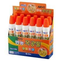 아모스 목공풀 36g 12입, 단품