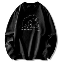 일루소 기모 곰 세마리 오버핏 맨투맨