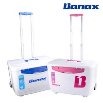 바낙스 쿨러 23L 2206 캐리어 아이스박스 낚시 태클박스, 화이트핑크